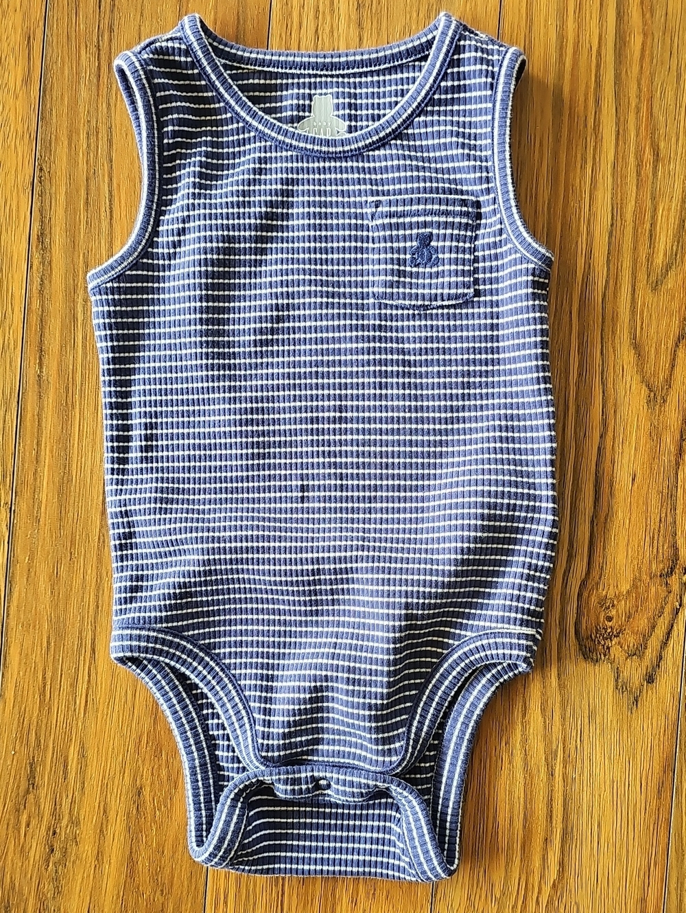 GAP Baby Striped Ribbed Tee - Navy & White